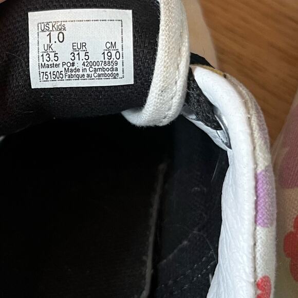 Vans Off The Wall Era Radically Happy Sneakers Smiley Face Flowers Girl’s Size 1 - Picture 10 of 10